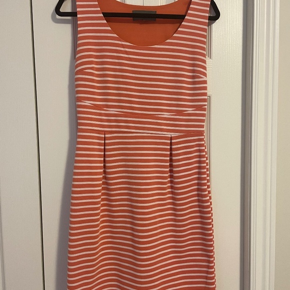 Cute Burnt Orange and Cream stripped dress Size S - Picture 1 of 4